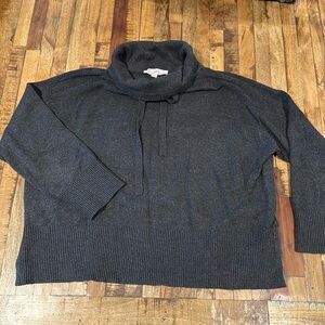 Gray Loft cowl-neck sweater